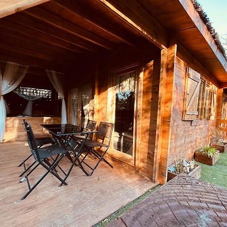 Chalet Bois Jacuzzi Bessan Exteriör bild