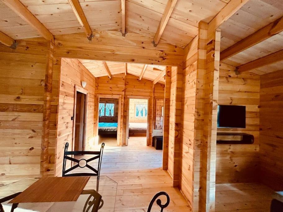 Chalet Bois Jacuzzi Bessan Exteriör bild